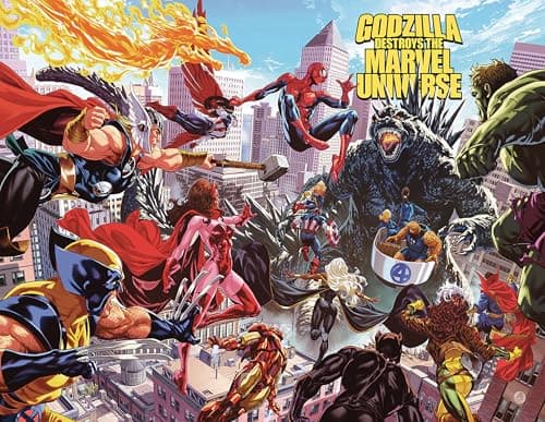 Godzilla Destroys the Marvel Universe poster