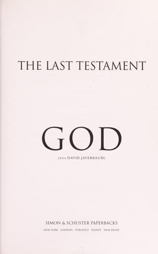The Last Testament: A Memoir poster