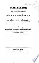 Oldallapok ns. Zala vármegye fölírásához Szabó Alamizs. Jánostól ... a' magyar igazság szeretetnek szentelvék poster