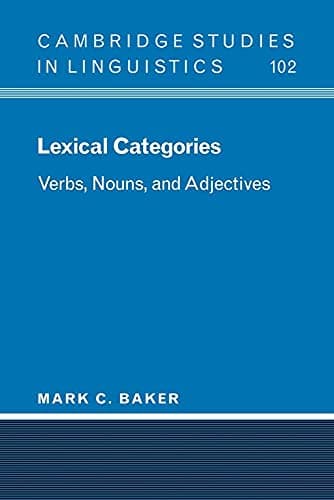 Lexical Categories: Verbs, Nouns and Adjectives poster