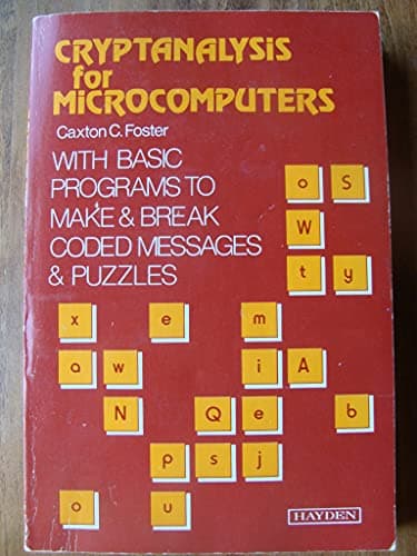 Cryptanalysis for Microcomputers poster