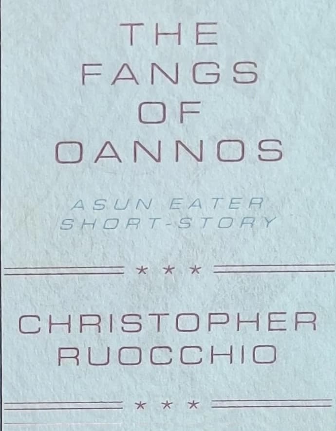 The Fangs of Oannos poster