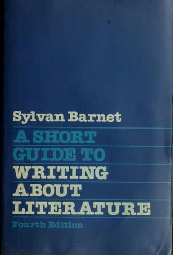 A short guide to writing about literature poster