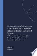 Gerard of Cremona’s Translation of the Commentary of al-Nayrizi on Book I of Euclid’s Elements of Geometry poster