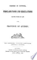 Statut de la province de Quebéc poster