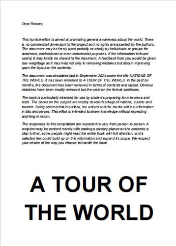 A TOUR OF THE WORLD poster