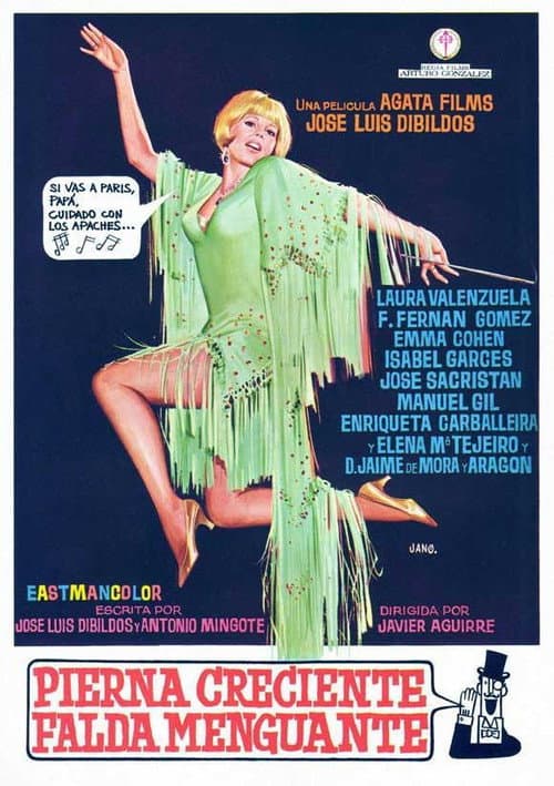 Pierna creciente, falda menguante poster