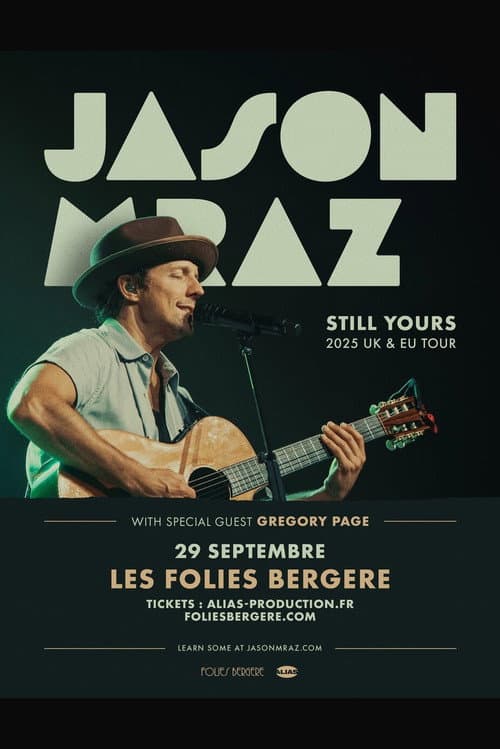 Jason Mraz aux Folies Bergere poster