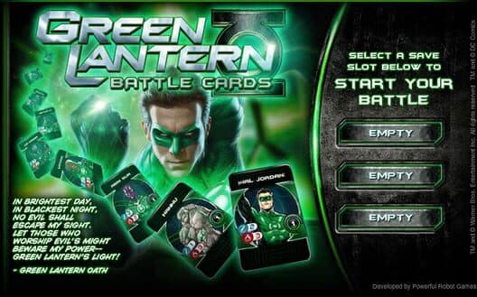 Green Lantern Battle Cards poster