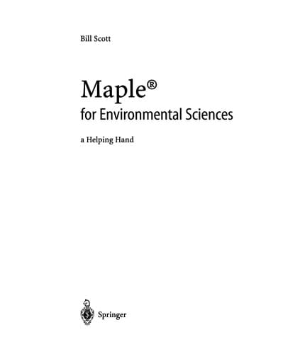 Maple® for Environmental Sciences poster