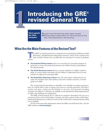 The official guide to the GRE revised general test inside look at the test changes effective August 1, 2011 poster