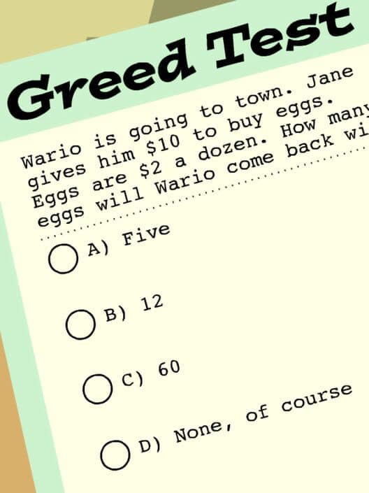 Greed School Test poster